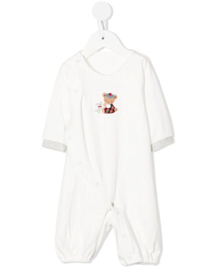 Familiar Babies' Teddy Bear-print Pyjamas In White