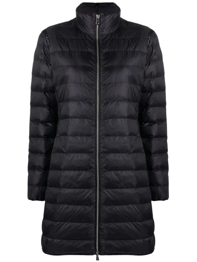 Polo Ralph Lauren Long Padded Coat In Black