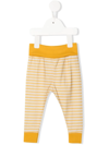Studio Clay Striped Organic-cotton Pants In Yellow