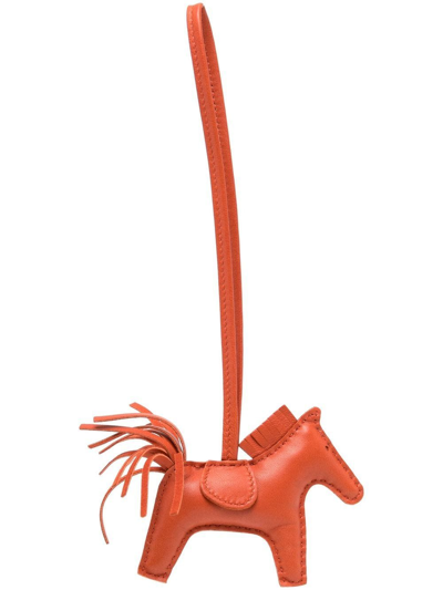 Pre-owned Hermes 2019  Rodeo Pm Bag Charm In Orange