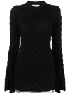 Ambush Textured Logo-hem Knit Jumper In Black