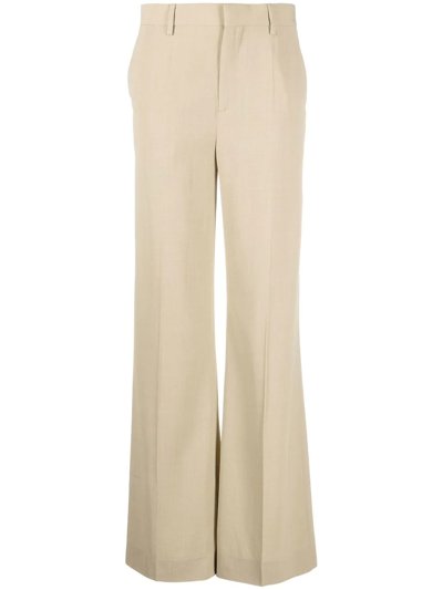 Petar Petrov Bootcut Tailored Trousers In Neutrals