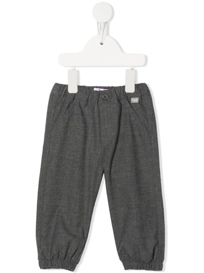 Il Gufo Babies' Elasticated Fitted Trousers In Grey