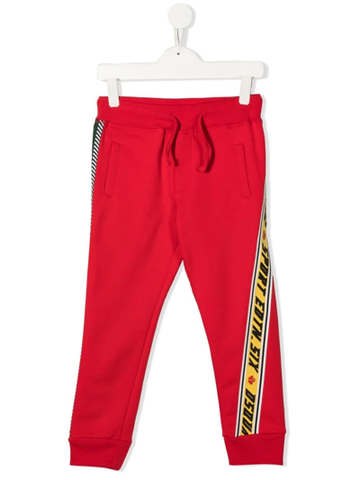 Dsquared2 Kids' Logo-tape Sweatpants In Red