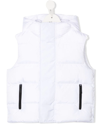 Dsquared2 Teen Padded Zip-up Gilet In White