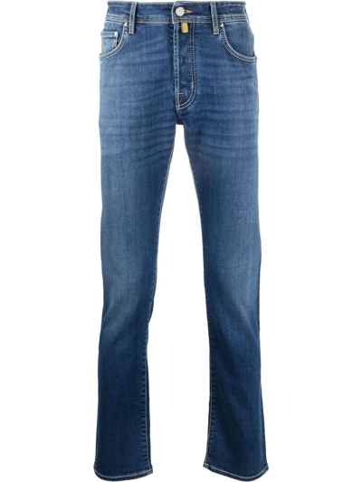Jacob Cohen Distressed-effect Straight-leg Jeans In Blue