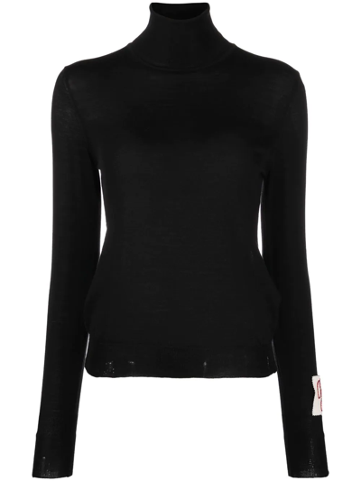 Golden Goose Roll-neck Fitted Jumper In Black