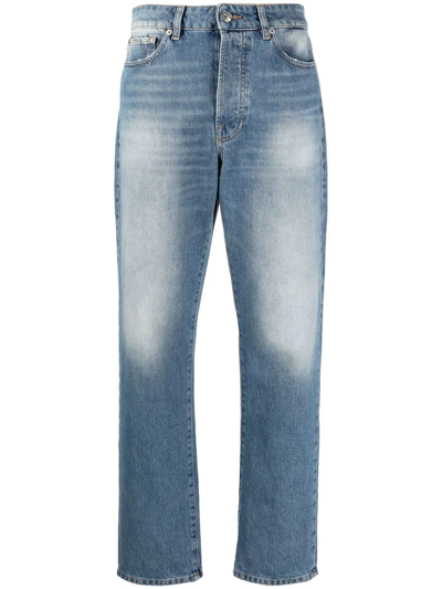 3x1 Distressed Straight-leg Jeans In Blue