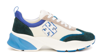 Tory Burch Good Luck Trainer Sneakers In New Ivory / New Cream / Forest