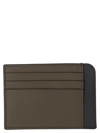 Hogan Leather Credit Card Case In Black/brown