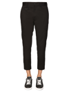 Dolce & Gabbana Cotton Cargo Pants With Branded Tag In Nero