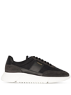 AXEL ARIGATO BLACK AND WHITE GENESIS SNEAKERS IN CALF LEATHER AND RUBBER WITH GOLD-COLORED LOGO ENGRAVED ON THE S