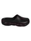 Moschino Round-toe Chunky-sole Slides In Black