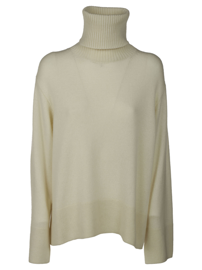 Malo Oversized Plain Turtleneck Pullover In Fawn