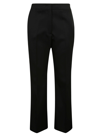 Jil Sander Straight Leg Plain Cropped Trousers In Black