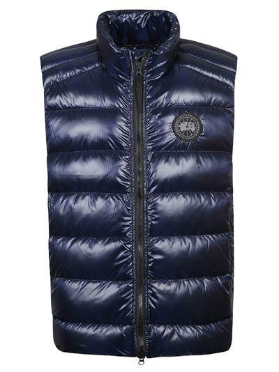 Canada Goose Crofton Water Resistant Packable Quilted 750-fill-power Down Vest In Blue