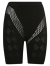 Ambush High-waisted Knitted Shorts In Black