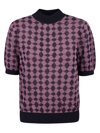Tory Burch Cotton Knitwear In Tory Navy/dark Wild Peony