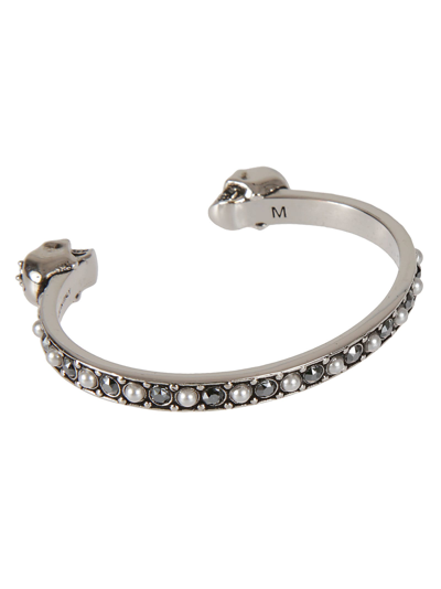 Alexander Mcqueen Twin Skull Bracelet In Multicolor | ModeSens
