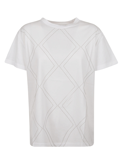 Fabiana Filippi Pattern Embellished T-shirt In White