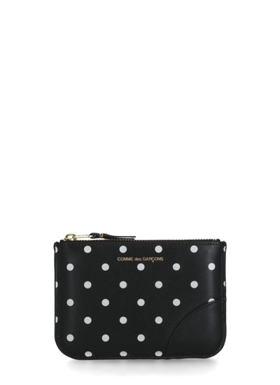 Comme Des Garçons Polka Dots Wallet In Black