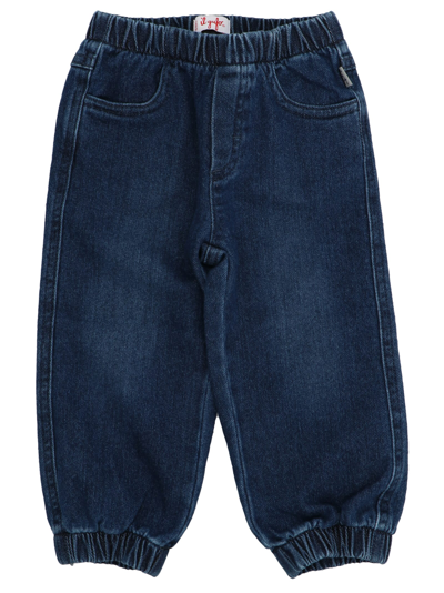 Il Gufo Kids' Elastic Jeans In Blue