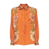 La Doublej Boy Shirt (placée) In Poppies Orange Placa E