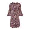 La Doublej 24/7 Floral Three-quarter Sleeve Mini Dress In Ortica
