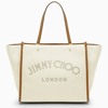 JIMMY CHOO VARENNE TOTE IN NATURAL COTTON
