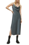 Allsaints Hadley Slipdress In Washed Green