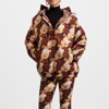 La Doublej Padded Floral-print Shell Hooded Jacket In White Gerber