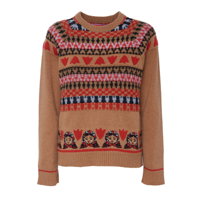 La Doublej Maiden Sweater In Camel