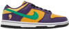 NIKE PURPLE & YELLOW DUNK LL LOW SNEAKERS