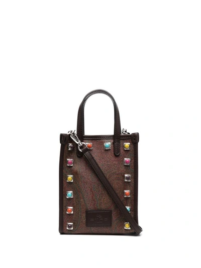 Etro Paisley-print Tote Bag In Brown