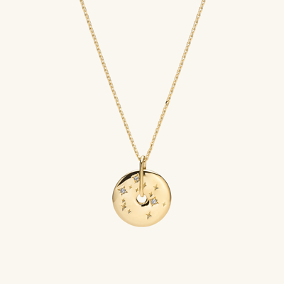 Mejuri Zodiac Pendant Necklace Sagittarius In Yellow