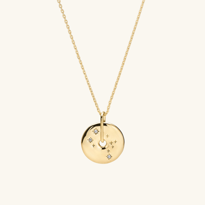 Mejuri Zodiac Pendant Necklace Gemini In Yellow