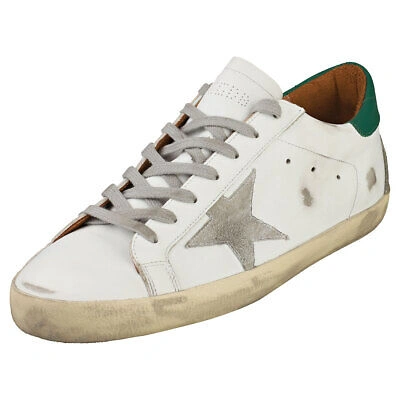 Pre-owned Golden Goose Super-star Classic Herren White Green Sneaker Mode - 43 Eu