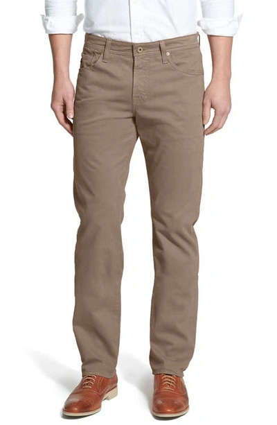 Ag Graduate Sud Slim Straight Leg Pants In Forest Brown