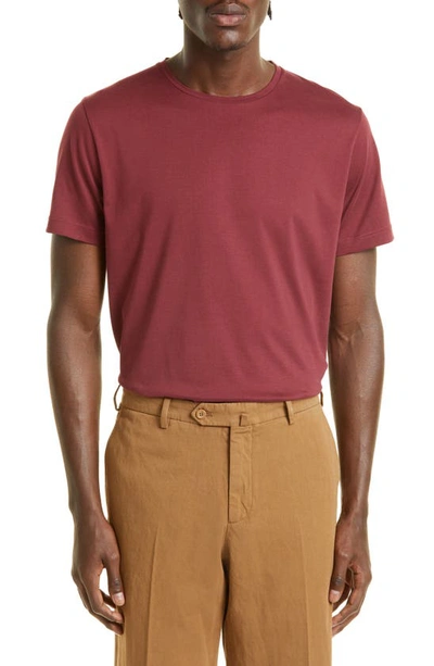 Loro Piana Silk & Cotton T-shirt In R07scherokee Red