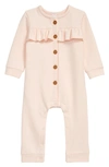 Nordstrom Kids'  Cozy Ruffle Romper In Pink Morganite