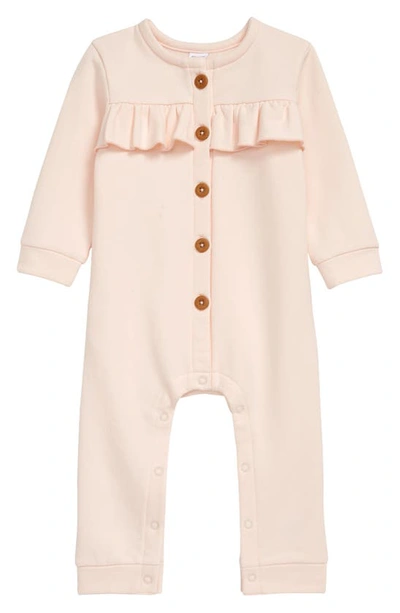 Nordstrom Kids'  Cozy Ruffle Romper In Pink Morganite