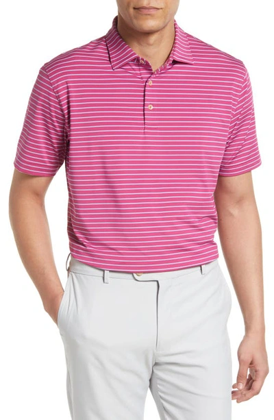 Peter Millar Drum Performance Jersey Polo In Cape Red