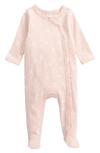 Nordstrom Baby Baby Print Footie In Pink Lotus Bunnies