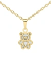 MIGNONETTE 14K GOLD & MOTHER-OF-PEARL TEDDY BEAR PENDANT NECKLACE
