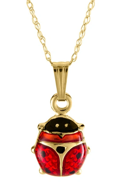 Mignonette Babies' 14k Gold Ladybug Necklace