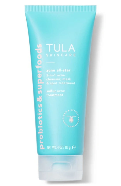 Tula Skincare Acne All-star 3-in-1 Acne Cleanser, Mask & Spot Treatment, 4 oz