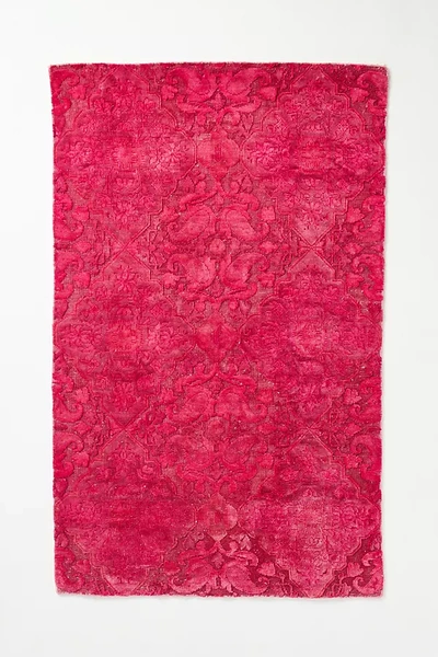 Anthropologie Hand-knotted Amore Rug In Pink