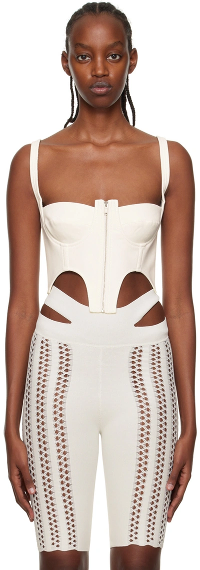 Dion Lee Off-white Double Arch Tank Top In Ivory