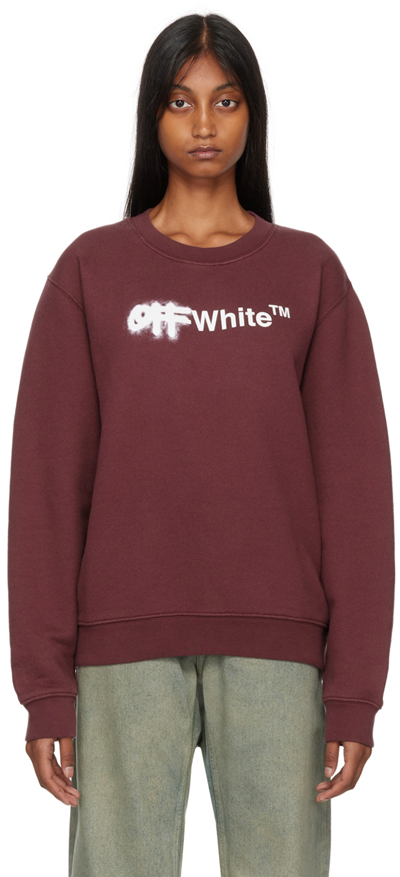 Off-white Logo-print Crew-neck Sweatshirt In Violett