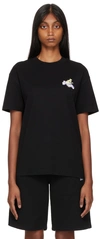 Off-white Floral Arrow Print T-shirt In Black - White
